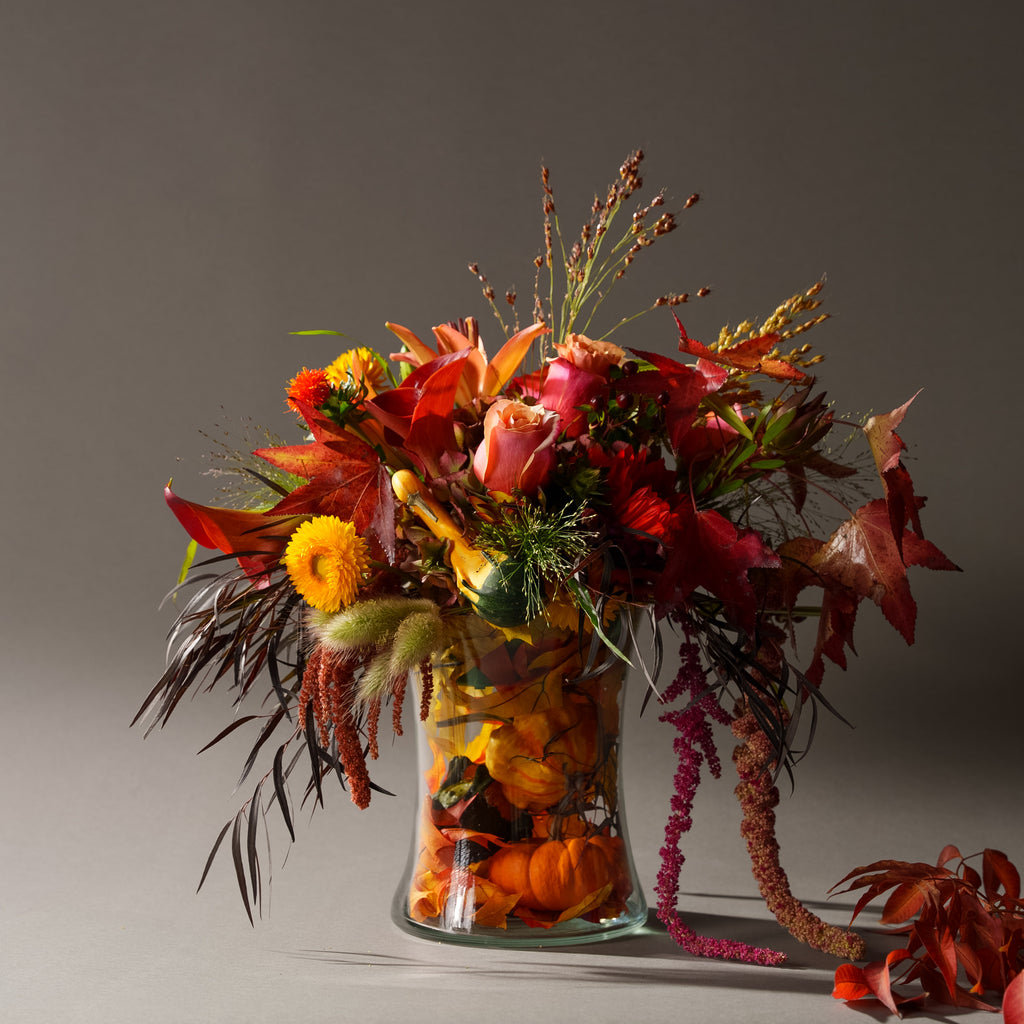 Sheltered Gourds with English Garden Composition